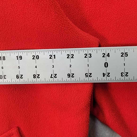 Liz Claiborne Liz Wear Red Collared Button Up Cozy Y2K Pea Coat - Picture 8 of 16